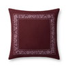 Rifle Paper Co. x Loloi Estee Border Pillow, Decorative Pillow, 22" length x 22" width thumbnail 1