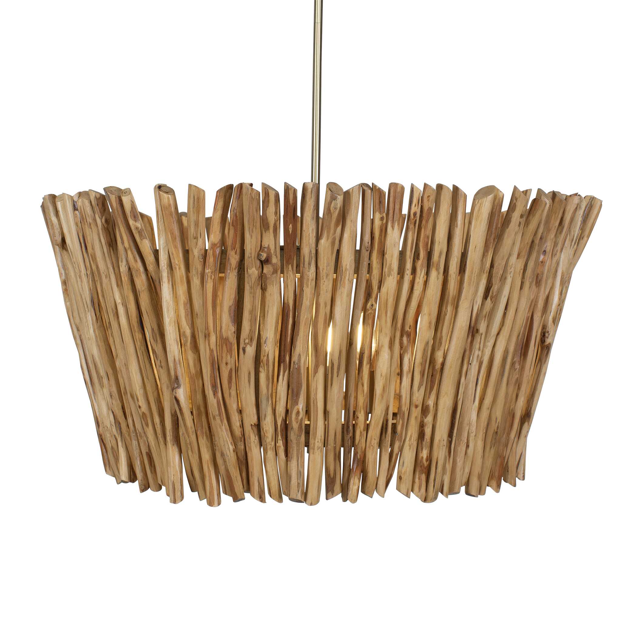 Rhea 4 Light Wood Branch Chandelier large image 