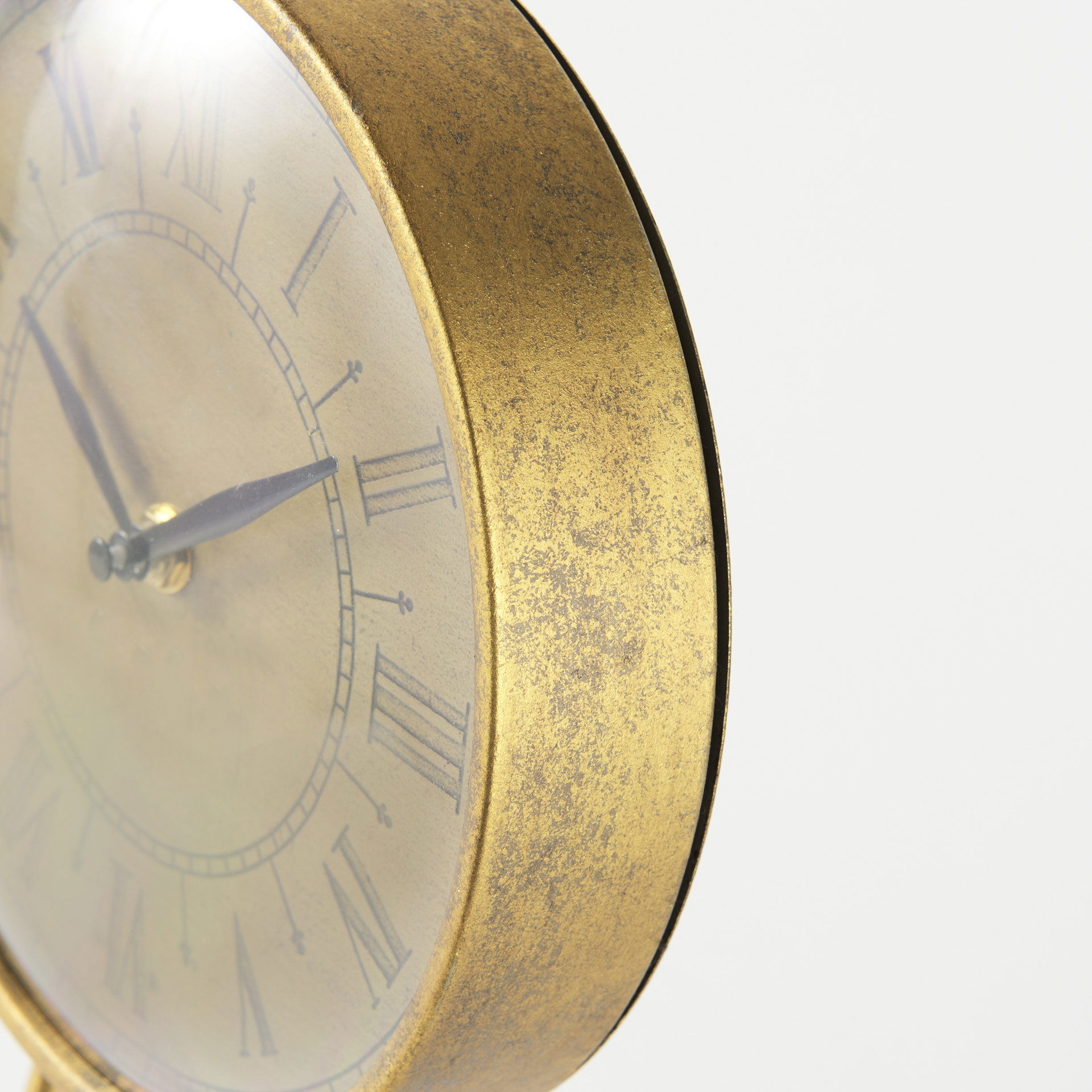Chadwick Antiqued Brass Duck Leg Table Clock large image 