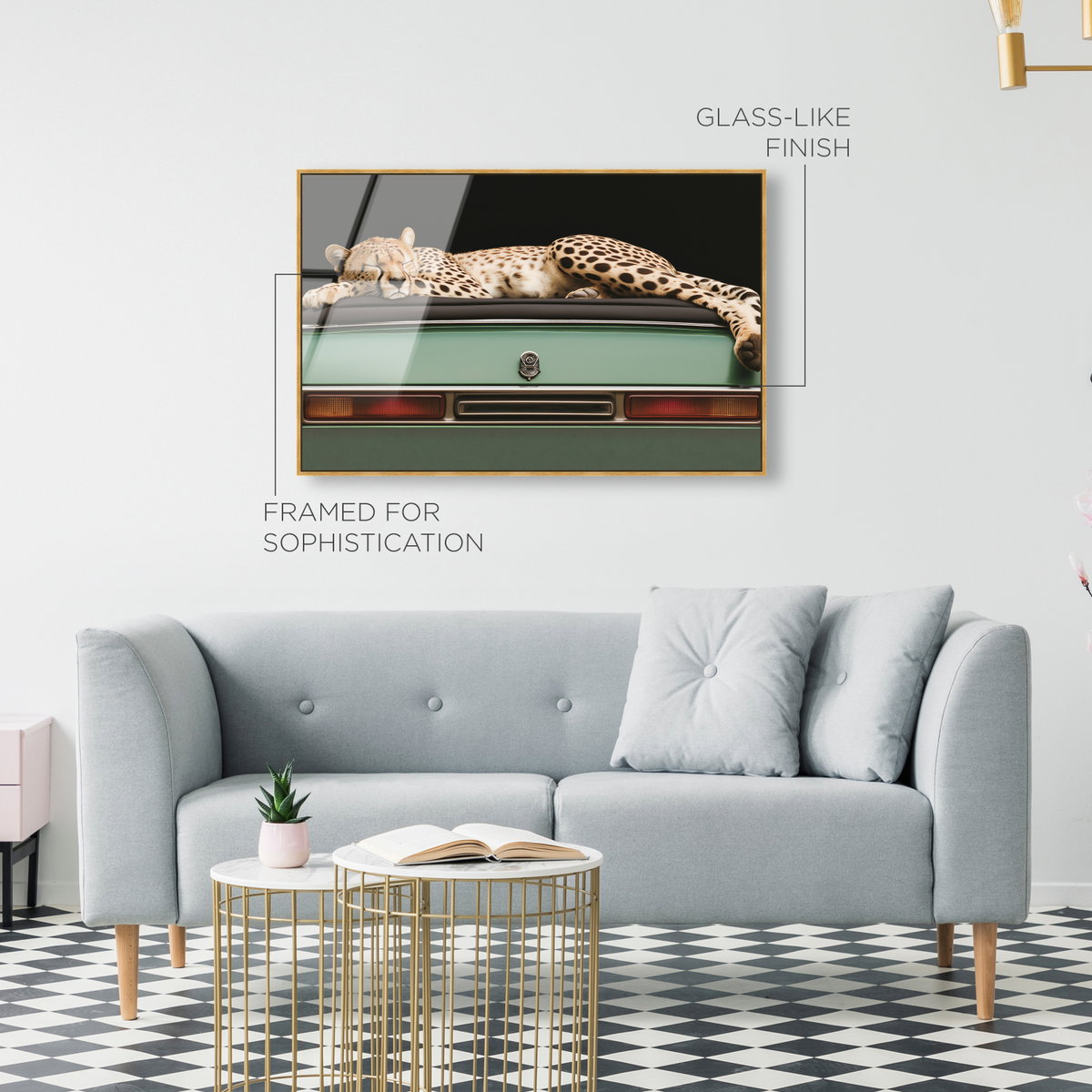 Sleepy Cadi Cheetah (No Embellishment), Art by Oliver Gal,  45x30 View 5