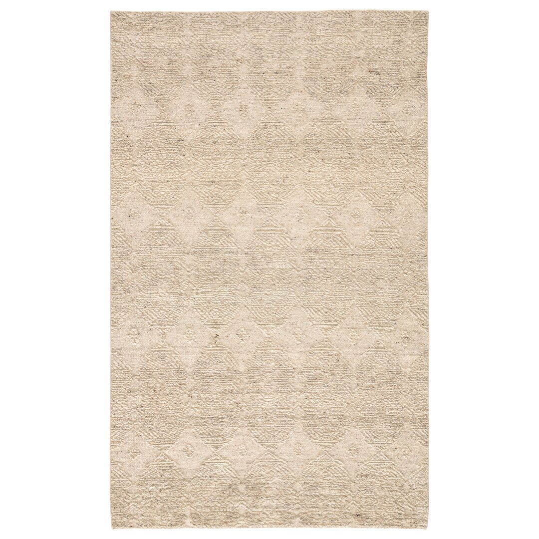 Jaipur Living Dentelle Handknotted Geometric Beige Area Rug large image 