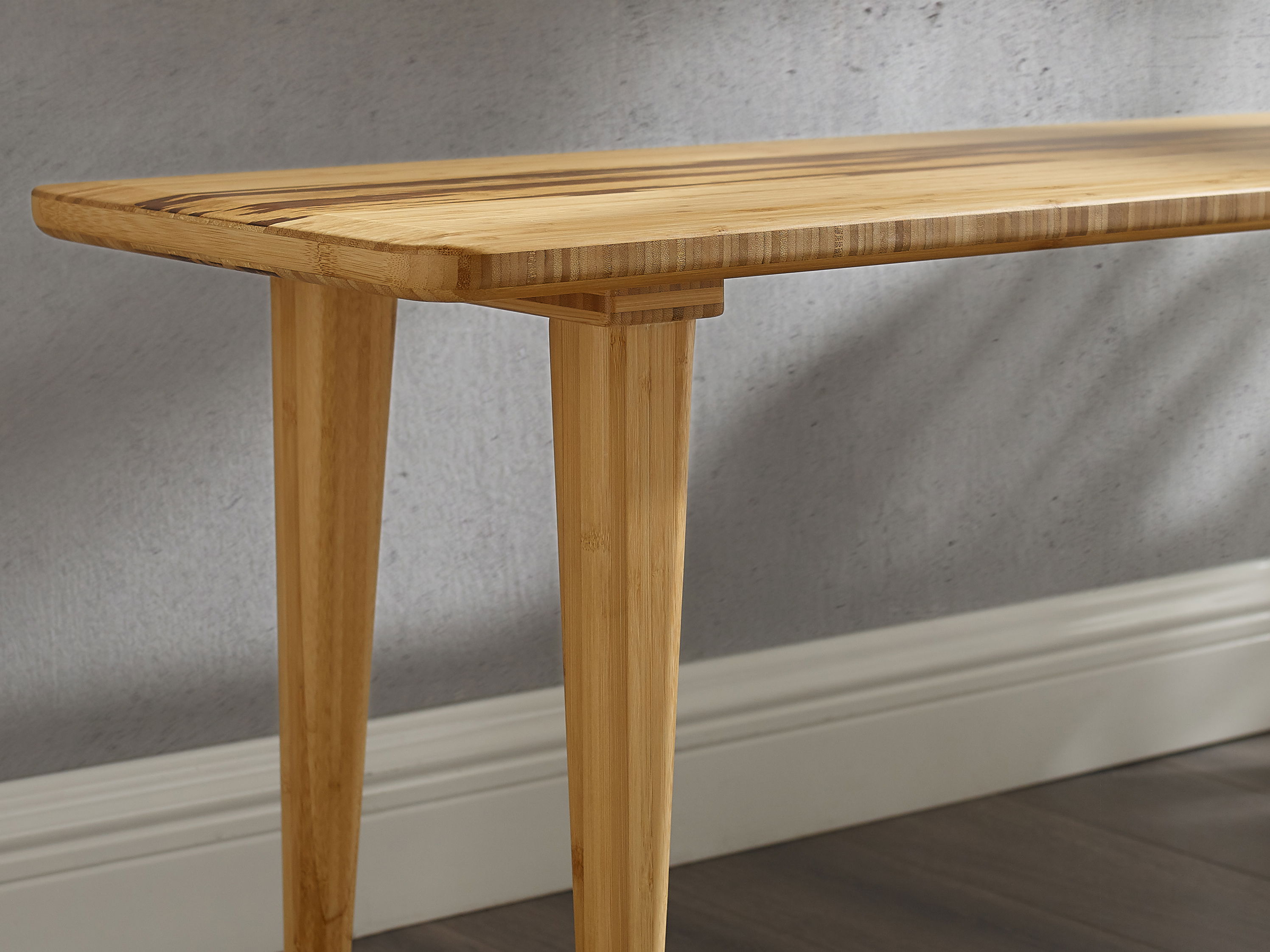 Azara Bench, Caramelized, Dining Chair by Greenington, 55" length x 14" width x 17.5" height View 4