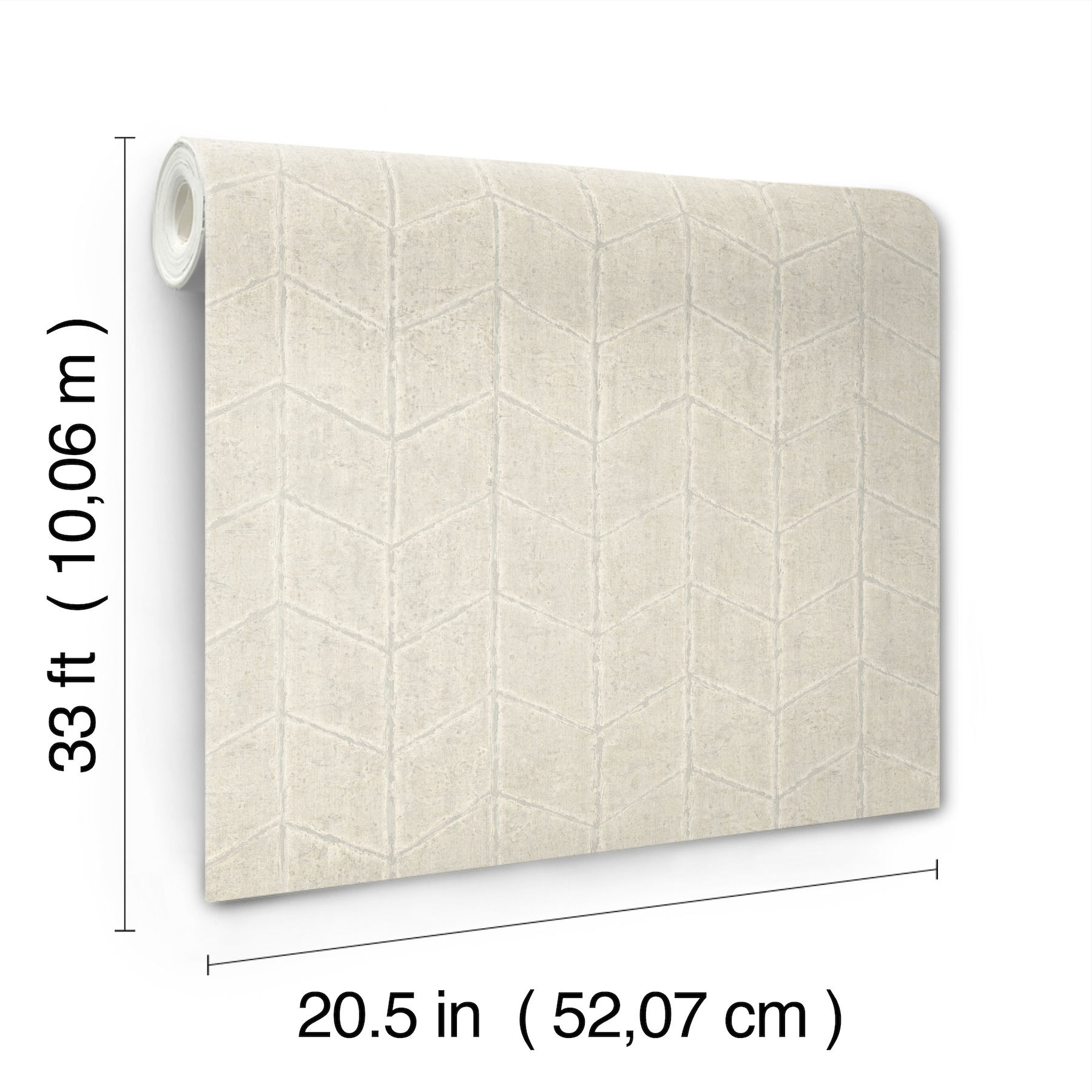 Flatiron Geometric Pearl Grey Wallpaper large image 