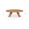 Alden Coffee Table Natural Oak, by Moe's Home, 50" width x 16.5" height x 50" depth thumbnail 11