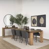 Sapphira 84'L x 42'W Rectangular Dining Table | Modern | Med Brown Wood | Seats 8, by Mercana, 84" length x 42" width x 30" height thumbnail 2
