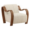 Amabel Occasional Chair Cream, Accent Chair by Dovetail, 29.5" width x 29" height x 35.5" depth thumbnail 1