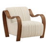 Amabel Occasional Chair Cream, Accent Chair by Dovetail, 30" width x 29.25" height x 35.3" depth thumbnail 1