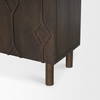 Heera Dark Brown Diamond Motif with Shelf Accent Cabinet, Cabinets & Chest by Mercana, 36" length x 16.25" width x 32" height thumbnail 13