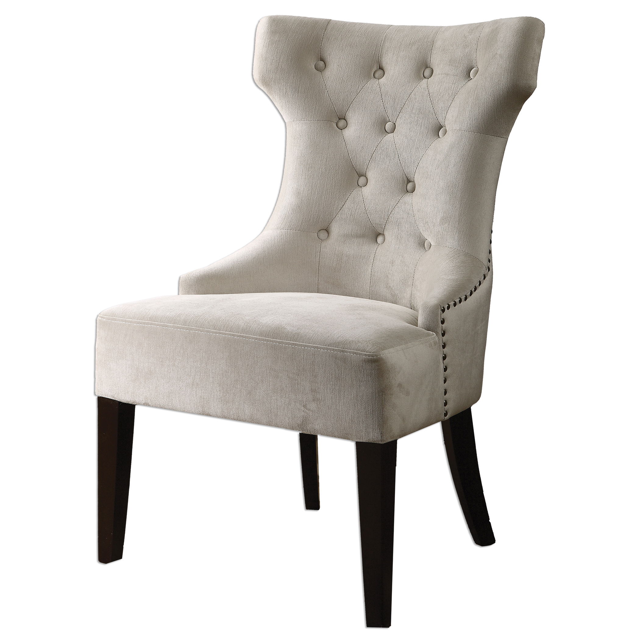 Arlette Tufted Wing Chair large image 