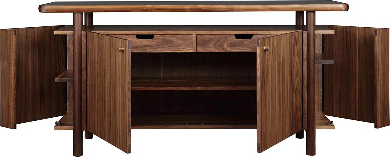 Walnut Grove Credenza - Stone Top, Sideboards & Buffet by Stickley, 67" width x 34" height x 21" depth View 3