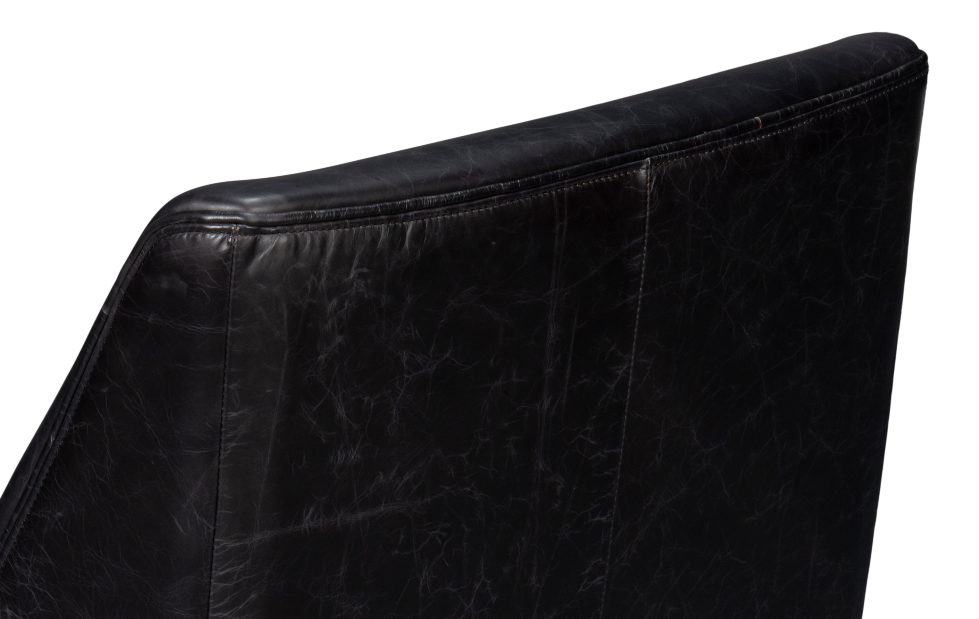 Royalton Distilled Leather Chair,Blk large image 