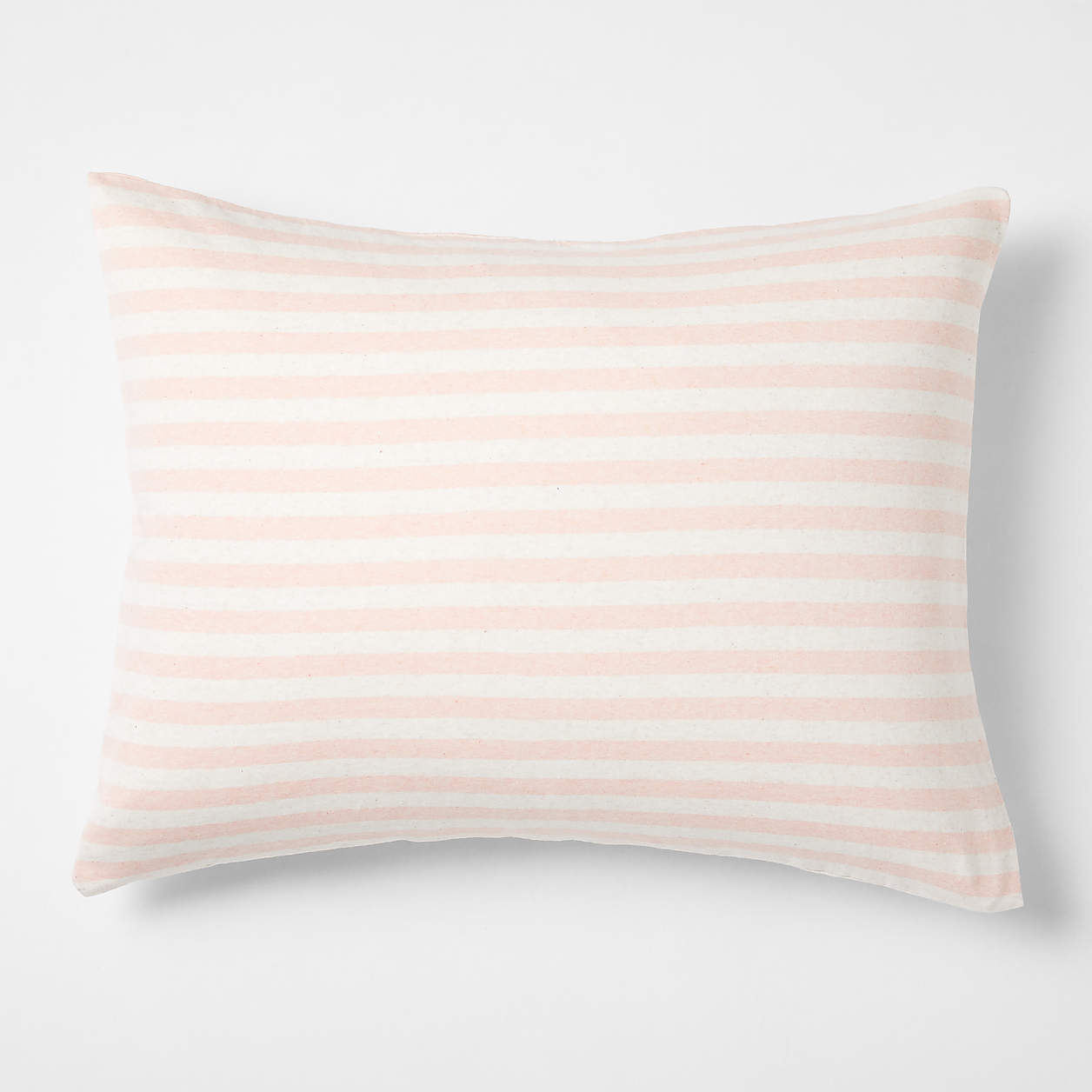 Online Designer Bedroom Comfy Tee Pink Stripe Organic Cotton Jersey Kids Pillow Sham