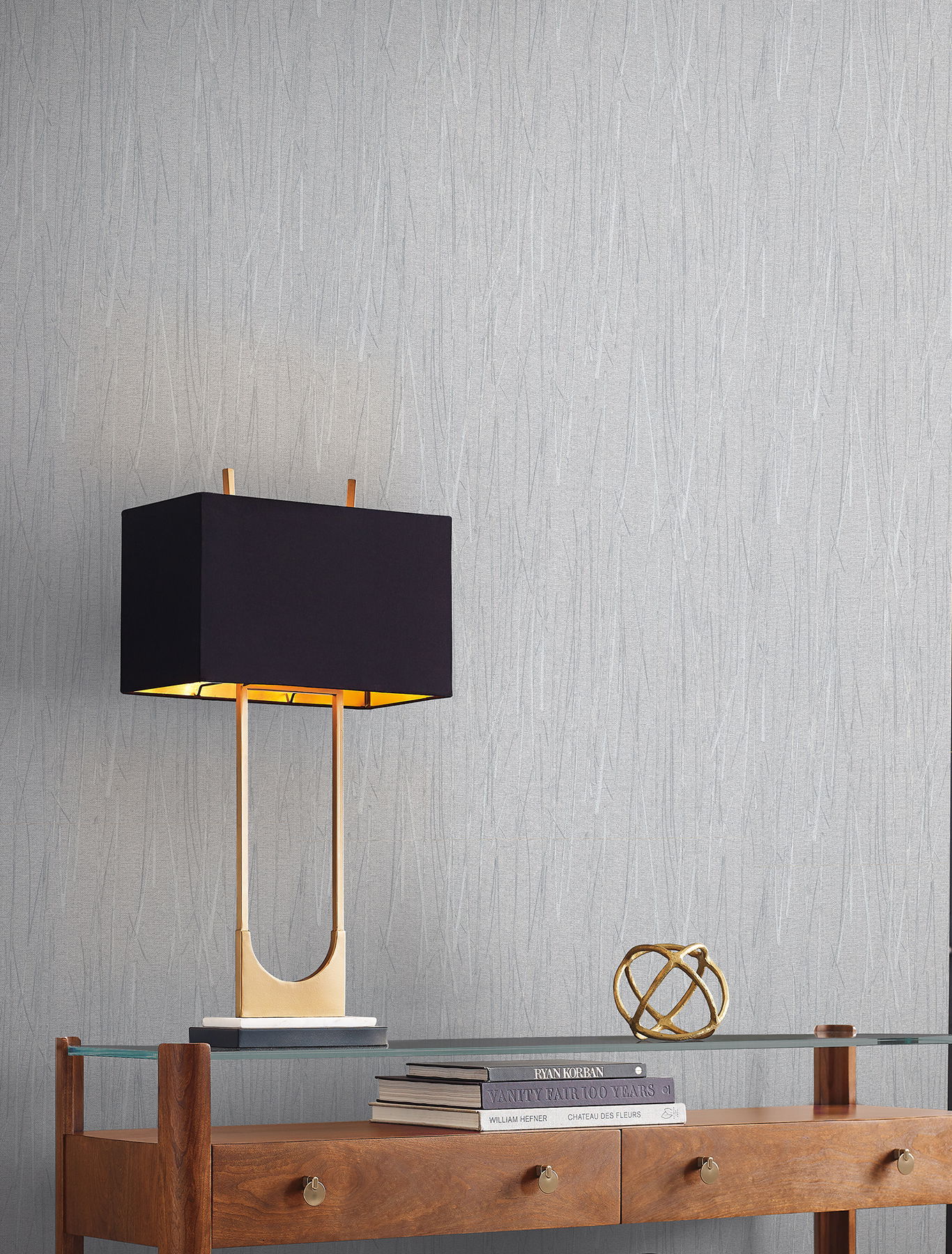 Piedmont Bamboo Grey Wallpaper large image 