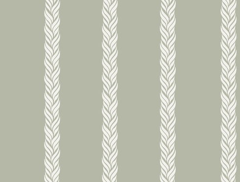 Braided Stripe Green Wallpaper