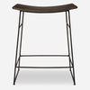 Thura Walnut Counter Stool, Counter & Bar Stool by Uttermost, 20.63" width x 26" height x 16" depth thumbnail 2