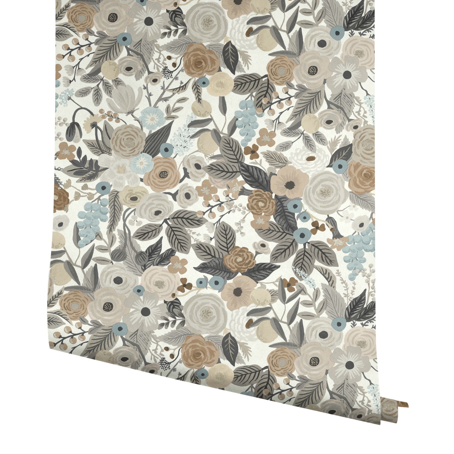 Garden Party Brown & Beige Wallpaper large image 