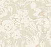 Brushstroke Floral Taupe Wallpaper thumbnail 0