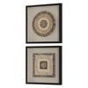 Intertwine Knit Paper Shadow Box Set/2, Sculptural Wall Art by Uttermost, 23.62" width x 23.62" height x 2" depth thumbnail 5
