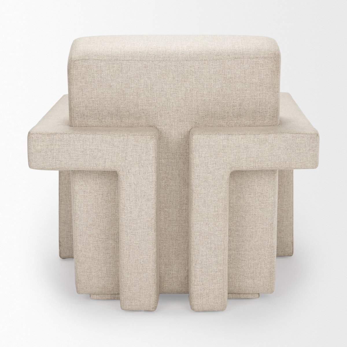 Sovereign Oatmeal Fully Upholstered Accent Chair, by Mercana, 28.25" length x 34.75" width x 29.5" height View 9