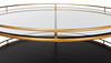 Trolley Round Cocktail Table, Coffee Table by Sarreid, 42" length x 42" width x 17" height thumbnail 4