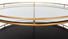Trolley Round Cocktail Table, by Sarreid, 3'6" length x 3'6" width x 1'5" height thumbnail 4