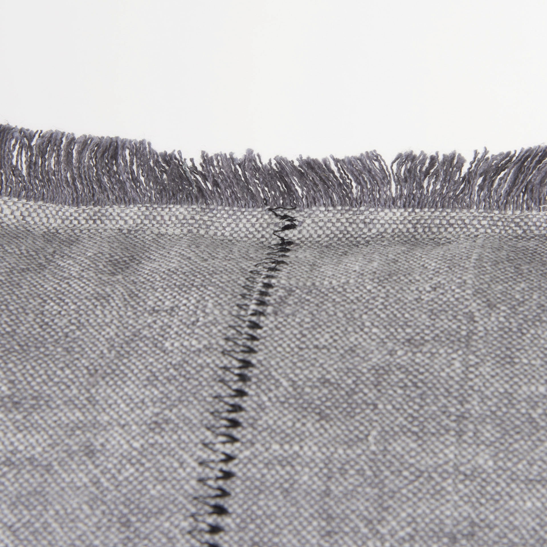 Thais 20L x 20W Blue and Cream Fringed Decorative Pillow Cover, by Mercana, 20" length x 20" width x 0.2" height View 11