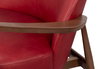Pindar Armchair  Leather  New Rouge Red, by Sarreid, 2'7" length x 2'6" width x 2'6" height thumbnail 7