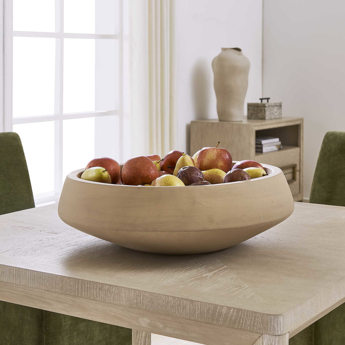 Sienna Scape Indoor-Outdoor Bowl, Decorative Tray by Uttermost, 20" width x 6.75" height x 20" depth View 2