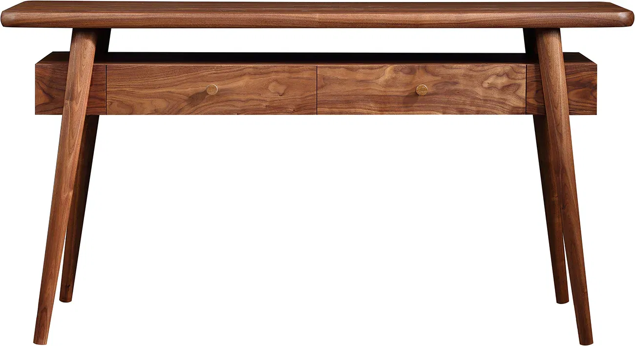Walnut Grove Console - Wood Top, Console Table by Stickley, 60" width x 32.5" height x 18" depth View 2