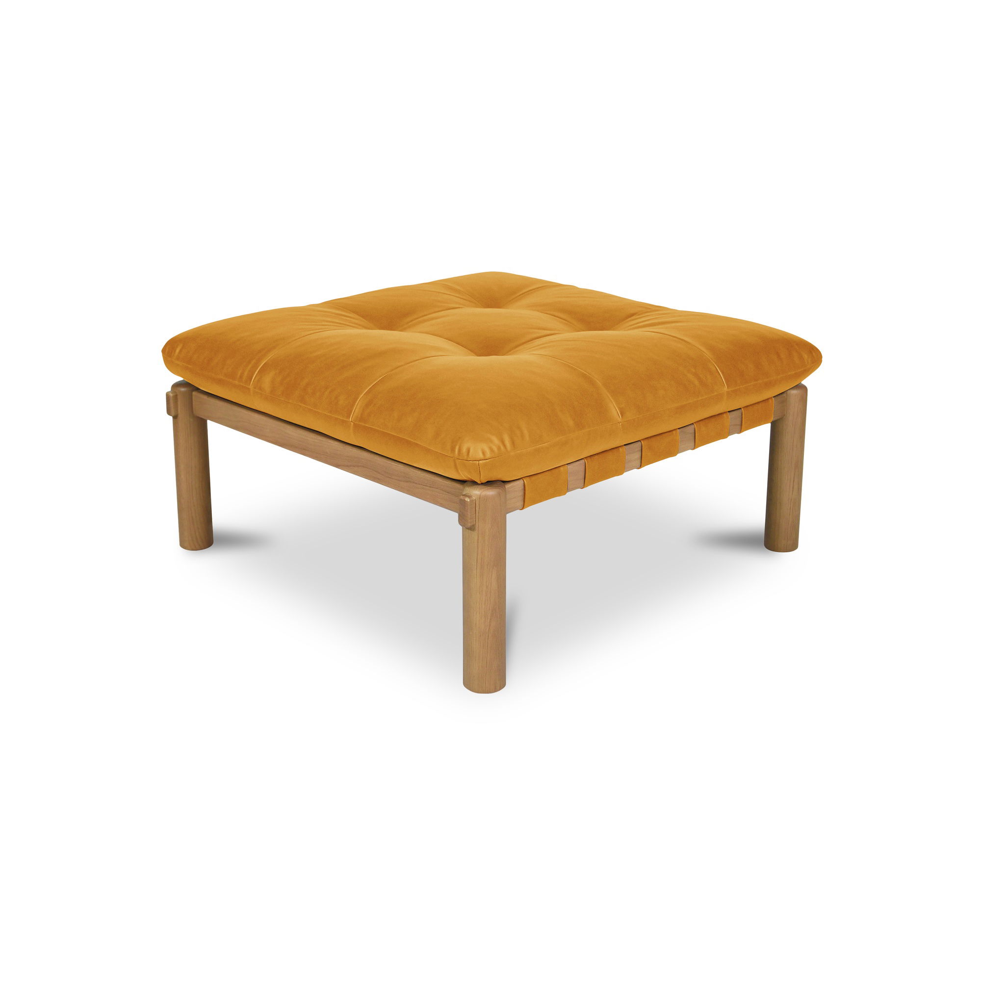 Costello Ottoman Tan, by Moe's Home, 37" width x 18" height x 37" depth View 2