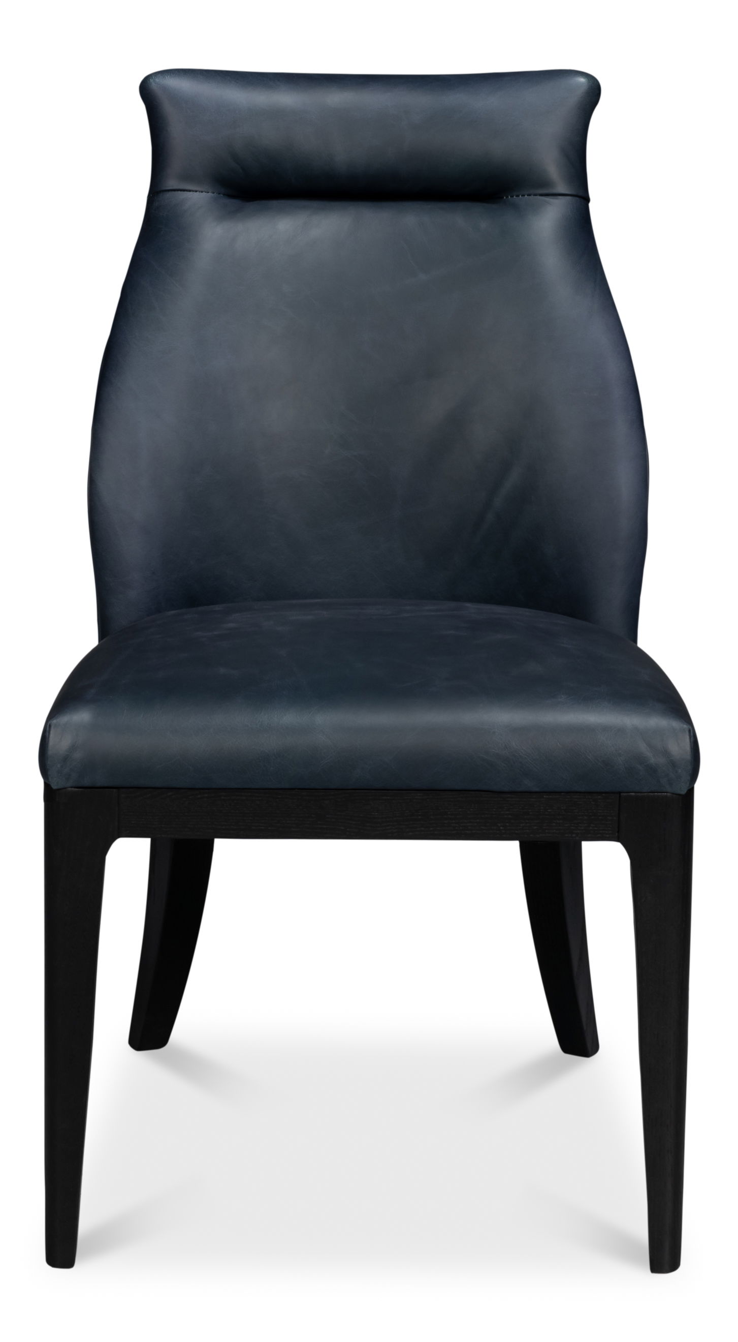 Jefferson Distilled Leather Dining Chair, Seating by Sarreid, 20" length x 25" width x 36" height View 2