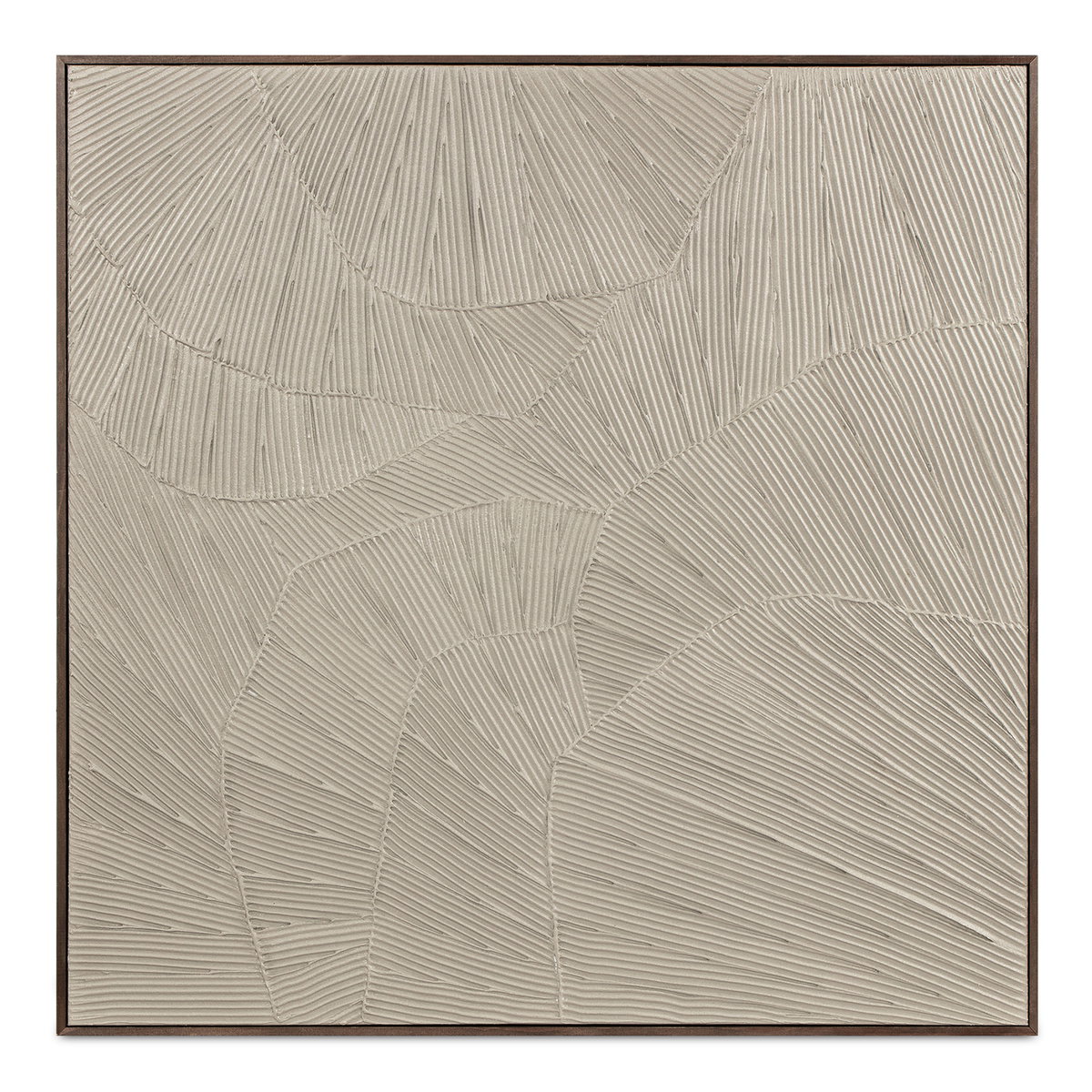 Flutter Framed Painting Cool Beige, by Moe's Home, 36" width x 36" height x 1.89" depth View 1