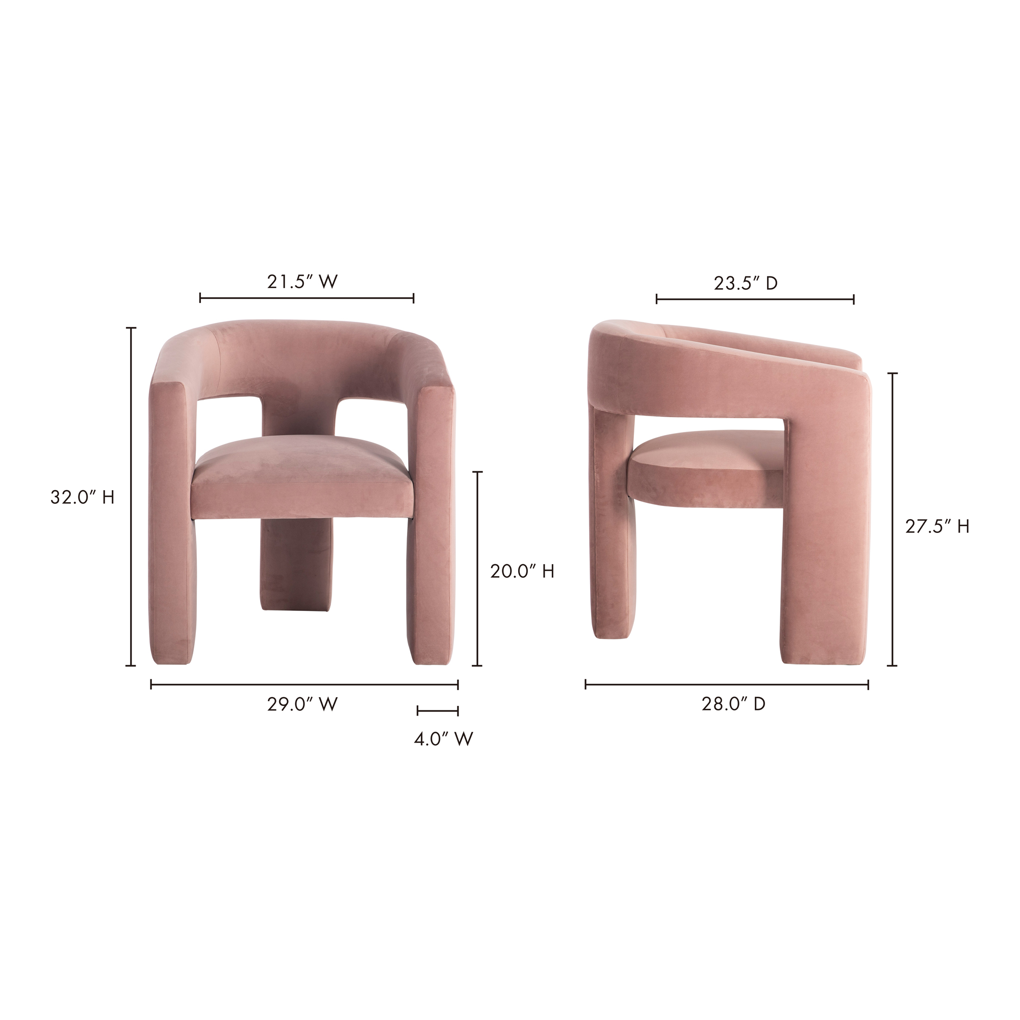 Elo Chair Rosa Clay large image 