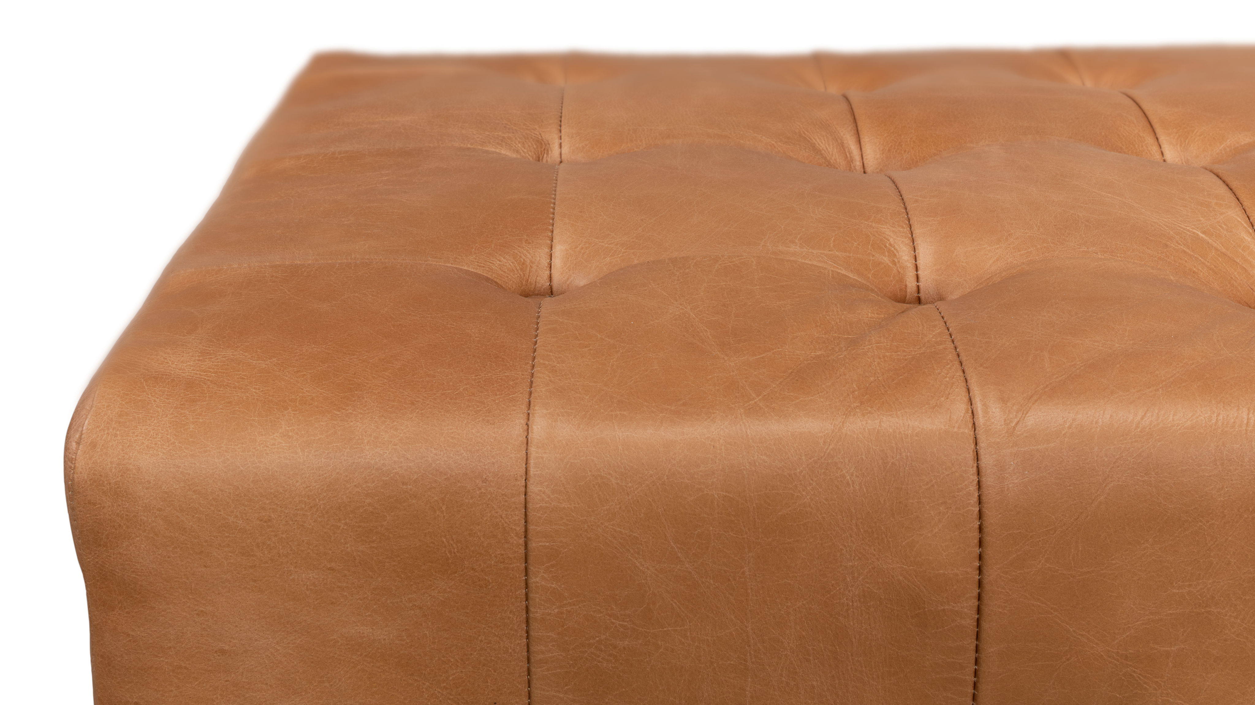 Beam Bench Tufted Leather large image 