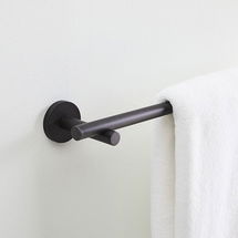 Online Designer Bathroom Modern Overhang Bath Hardware, Towel Bar, 18", Dark Bronze