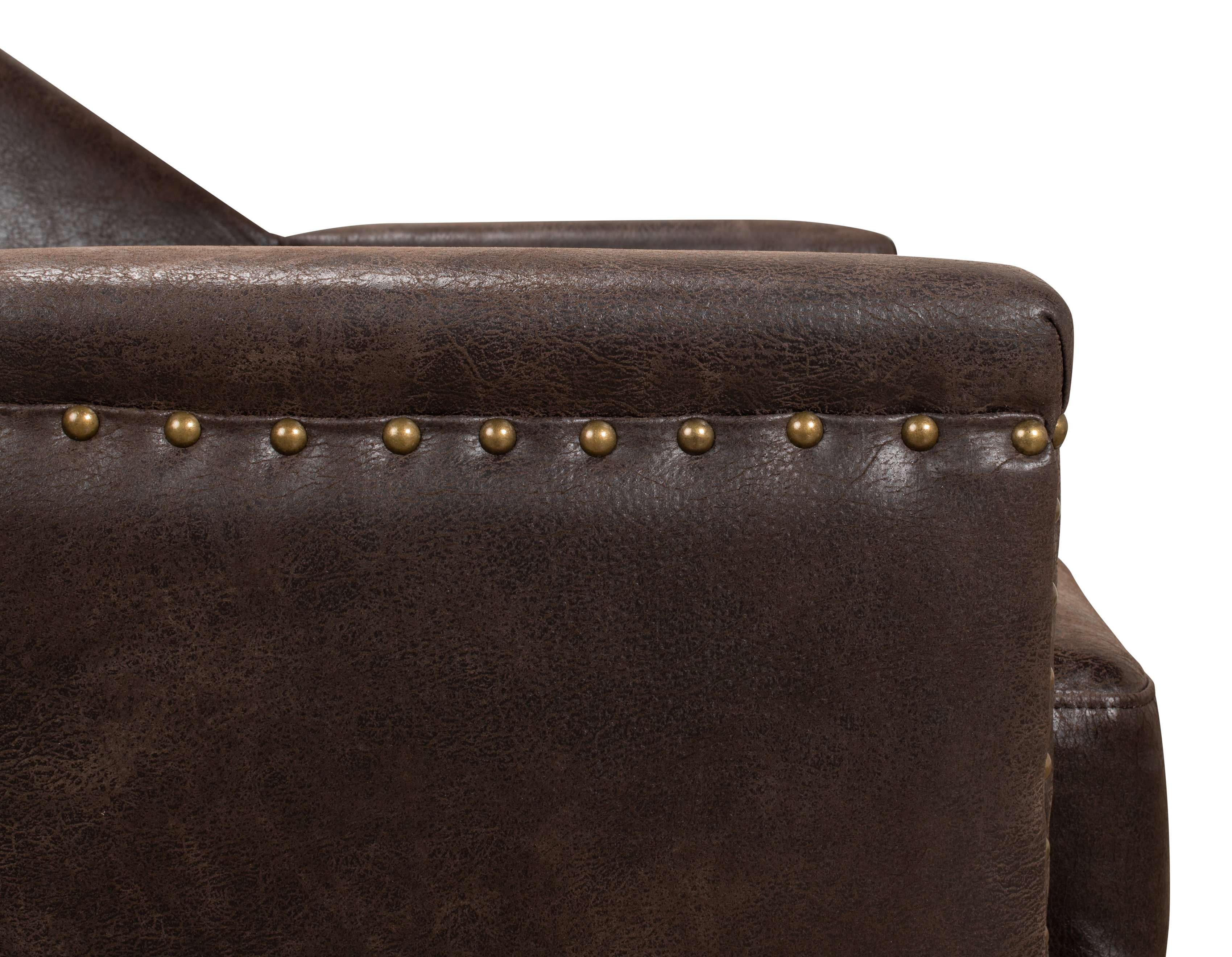 Granville Leather Chair, Seating by Sarreid, 28" length x 28" width x 32" height View 5