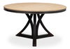 Flying Buttress Dining Table,Ant. Black, by Sarreid, 54" length x 54" width x 30" height thumbnail 2