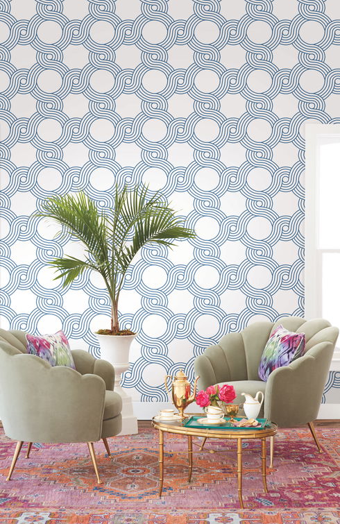 The Twist Blue Wallpaper