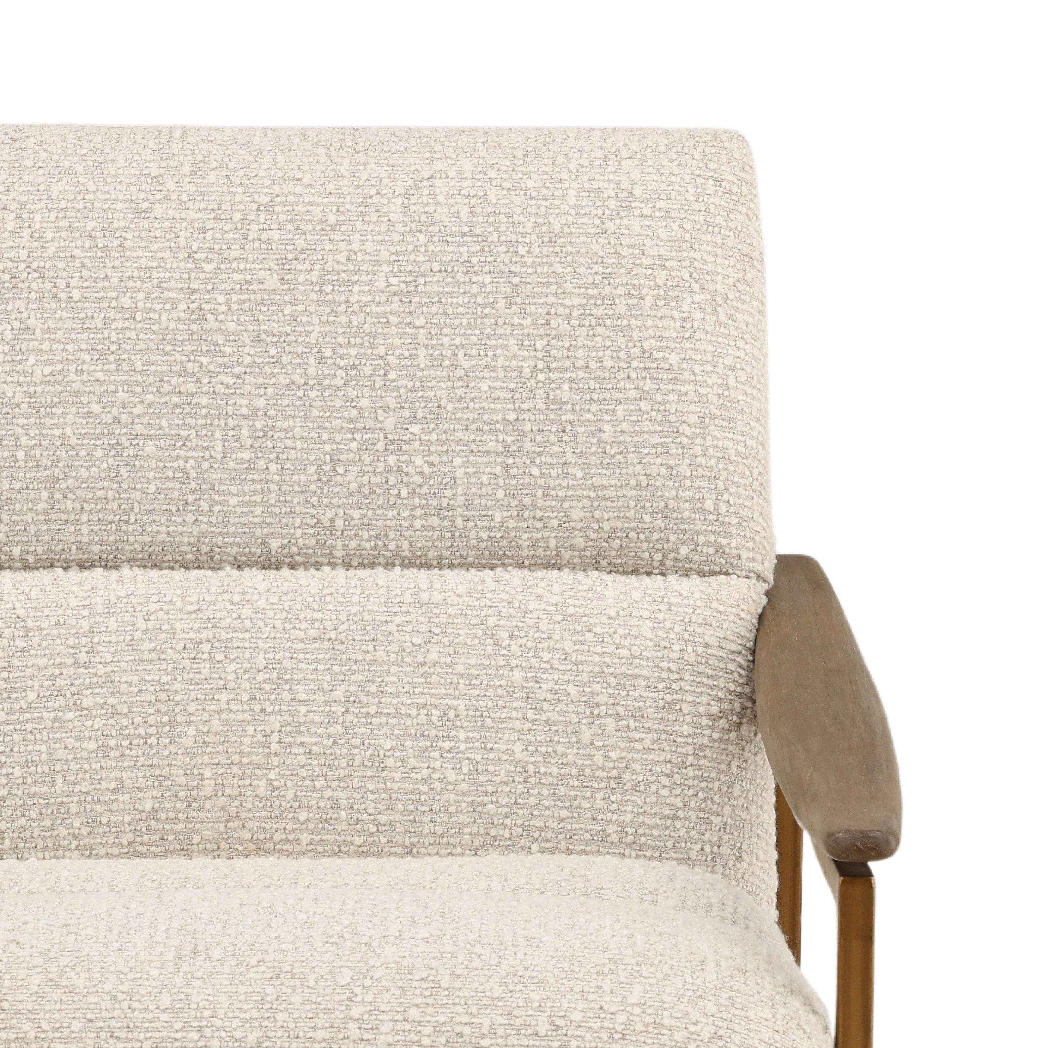 Rue Occasional Chair Cream, Accent Chair by Dovetail, 28" width x 31" height x 33.5" depth View 6