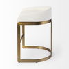 Hollyfield 20.5 x 19.7 x 28.7 Cream Fabric Seat with Gold Metal Base Counter Stool thumbnail 5