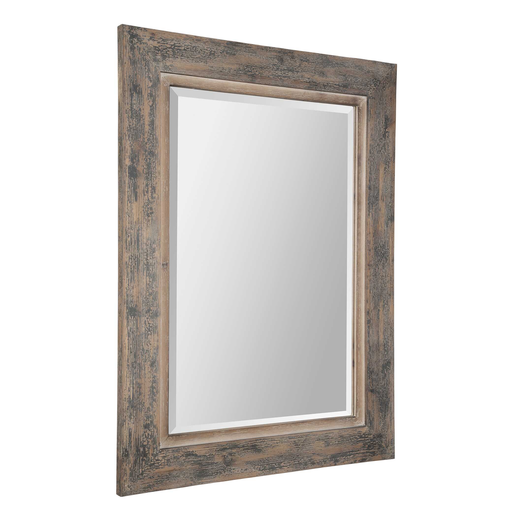 Bozeman Distressed Blue Mirror, by Uttermost, 27.75" width x 37.75" height x 1" depth View 4