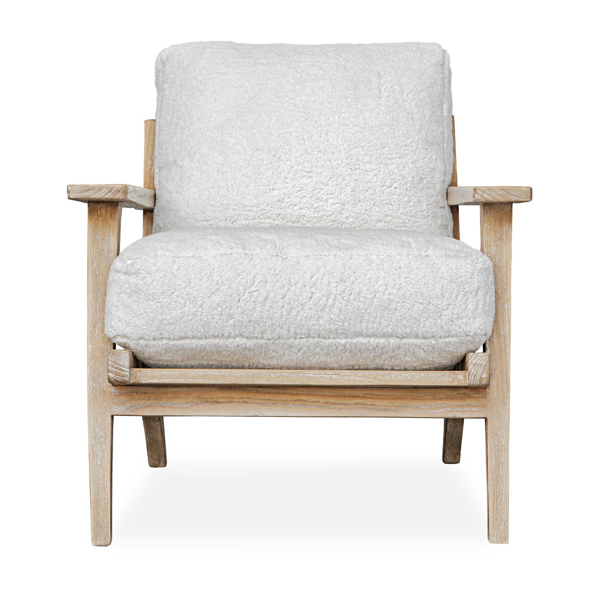 Laid Back Sheepskin Accent Chair, by Uttermost, 29.6" width x 27.25" height x 34.25" depth View 1