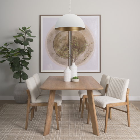 Doma 24" Round White Dome Pendant Light
