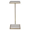 Elevate White Marble Drink Table thumbnail 5
