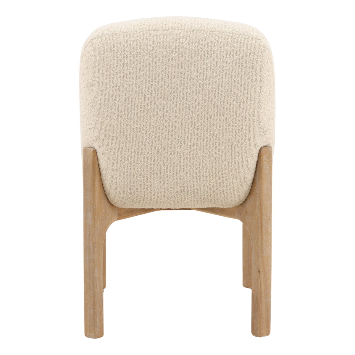 Ember Dining Chair Set of 2 Cream, by Dovetail, 19.6" width x 33" height x 25.8" depth View 4