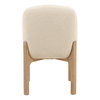 Ember Dining Chair Set of 2 Cream, by Dovetail, 19.6" width x 33" height x 25.8" depth thumbnail 4