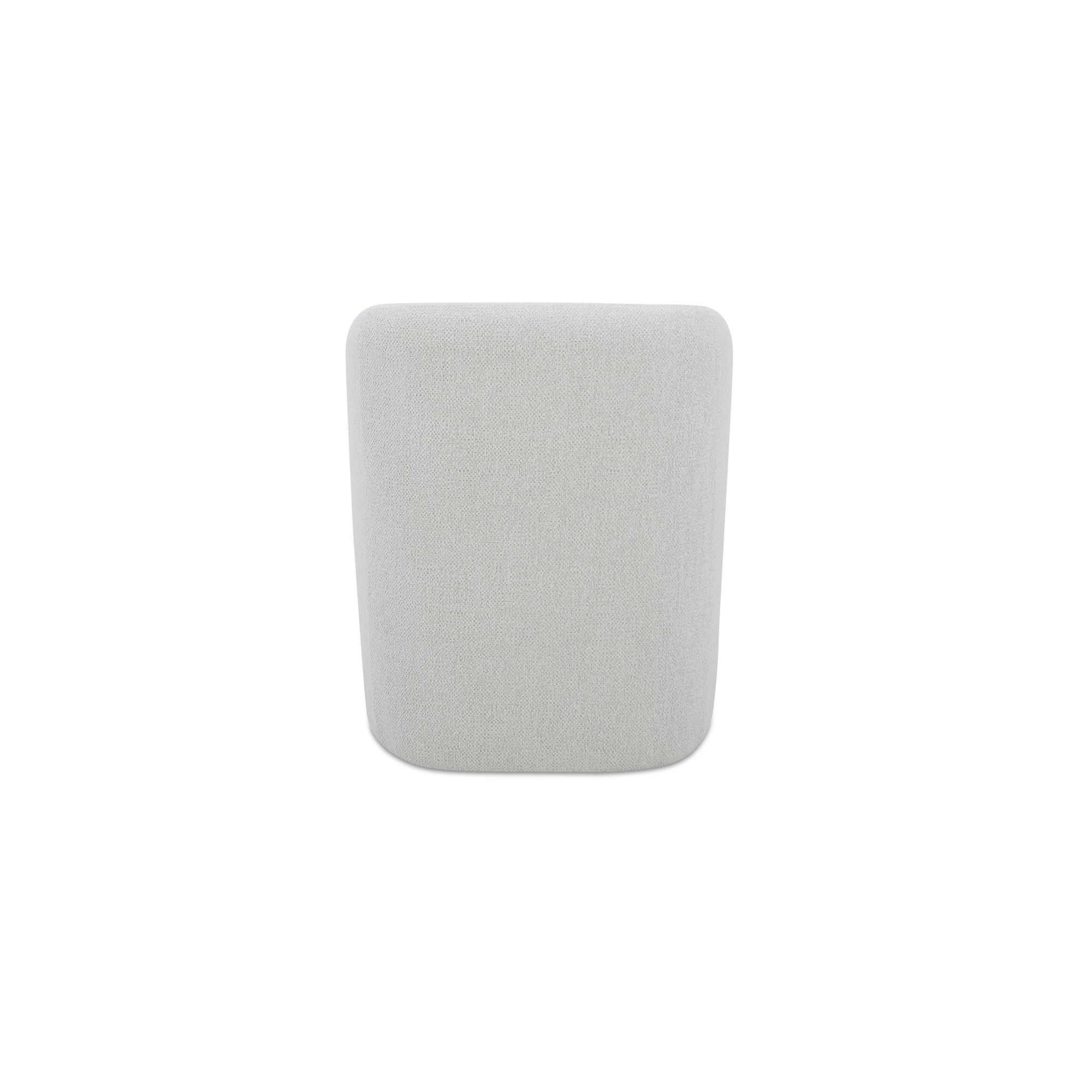 Sandy Rolling Dining Chair Off White, by Moe's Home, 26" width x 32" height x 26.5" depth View 4