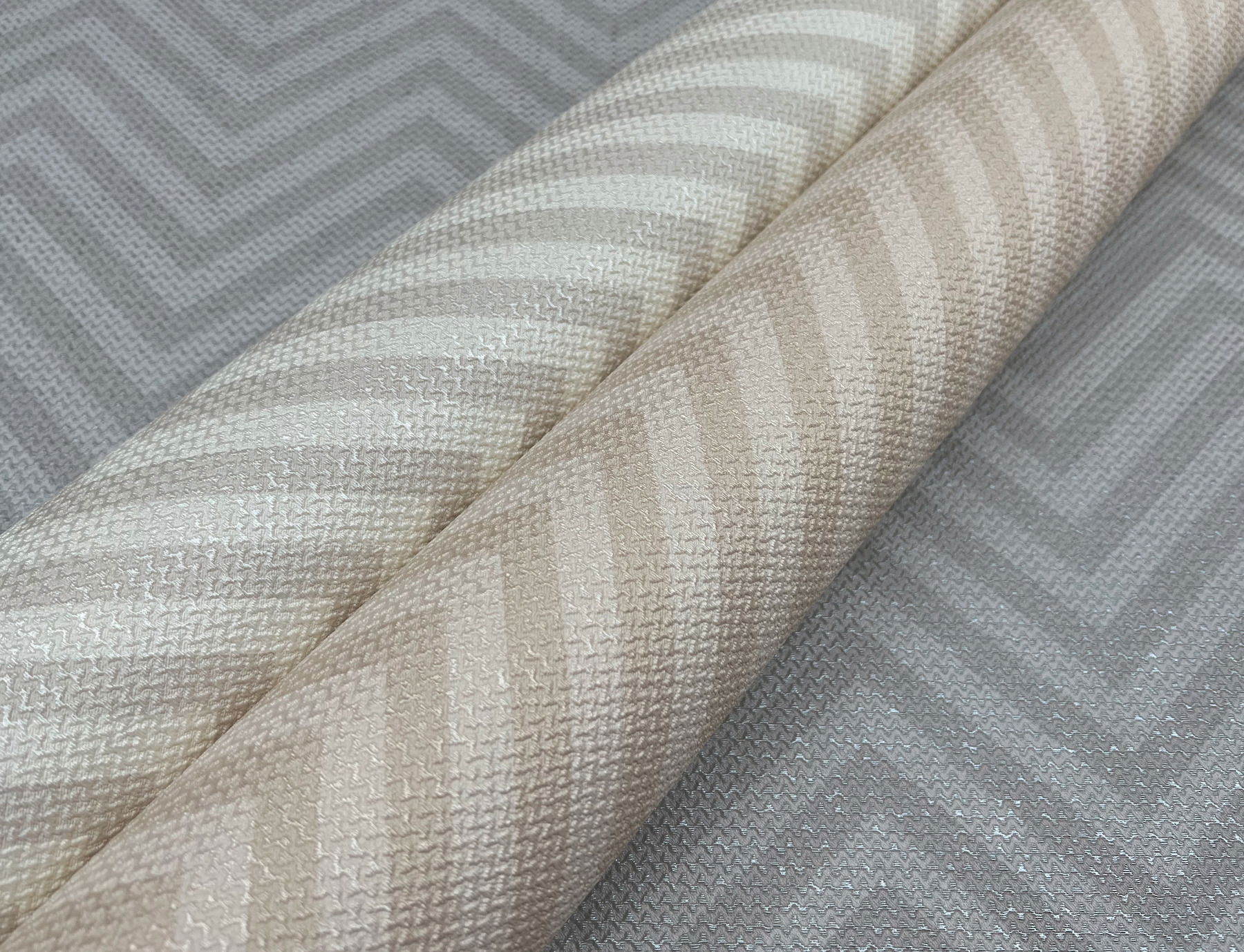 Macro Chevron Beige & Cream Wallpaper large image 