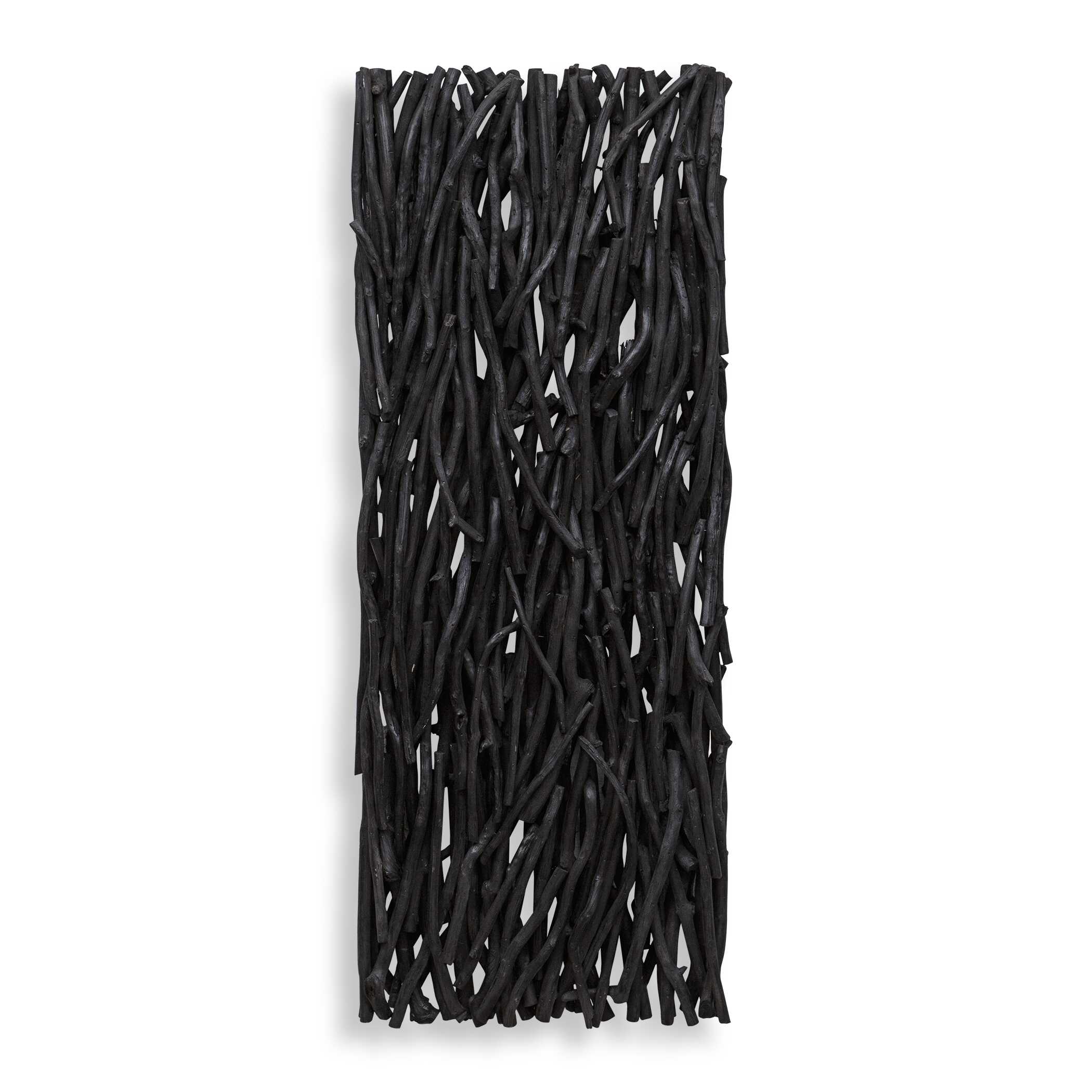 Gathered Teak Black Wood Wall Decor large image 