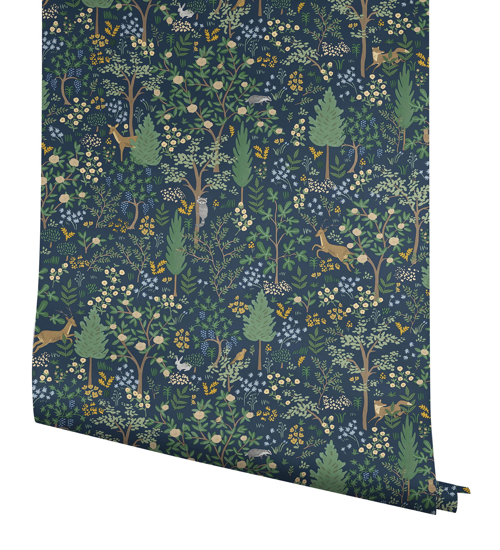 Woodland Navy Peel & Stick Wallpaper large image 